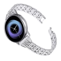 20 22mm diamond stainless steel strap for samsung galaxy watch 3 45mm band for samsung galaxy watch 46mm watch active 2 s3 s2