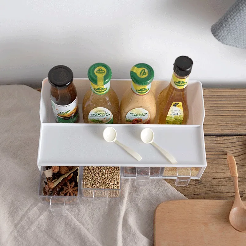 1 шт. многофункциональная большая емкость ящик типа приправа коробка с ложкой