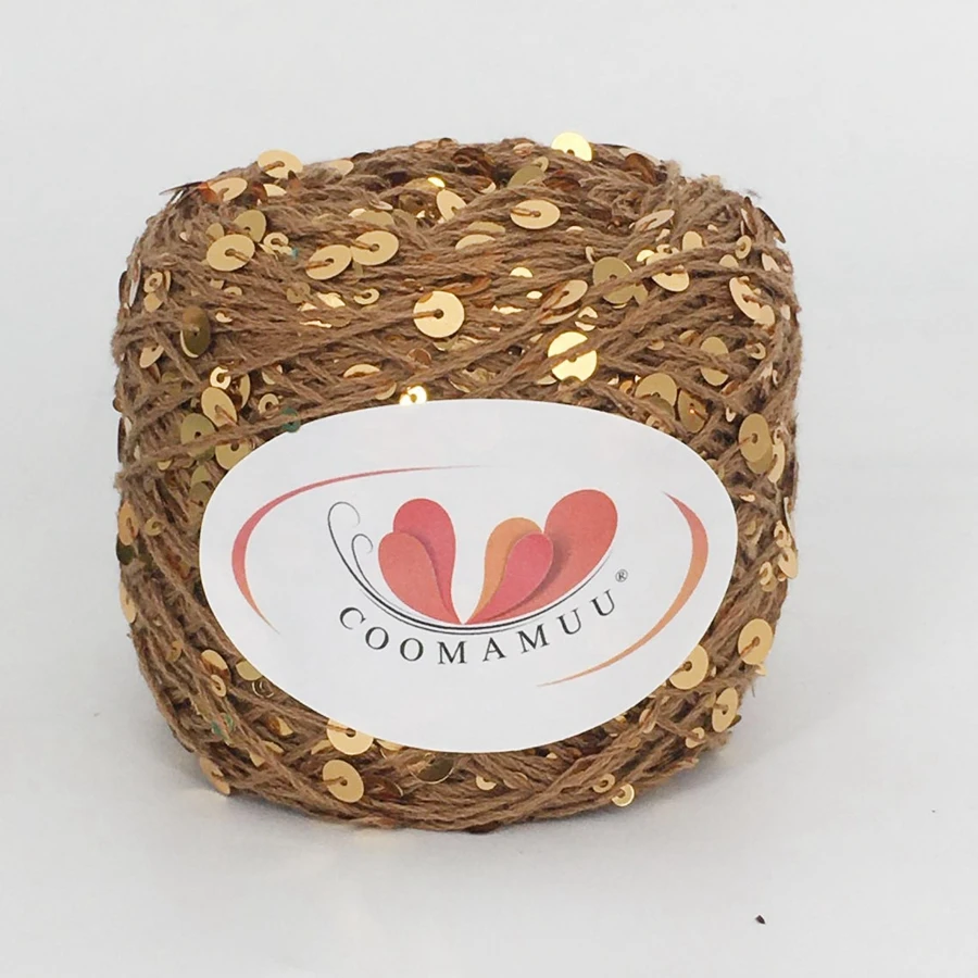 50 г/лот Блестящая пайеточная пряжа для вязания из льняной шелковой мерсеризованной шерсти для вязания крючком тонкой нити ручной работы DIY.