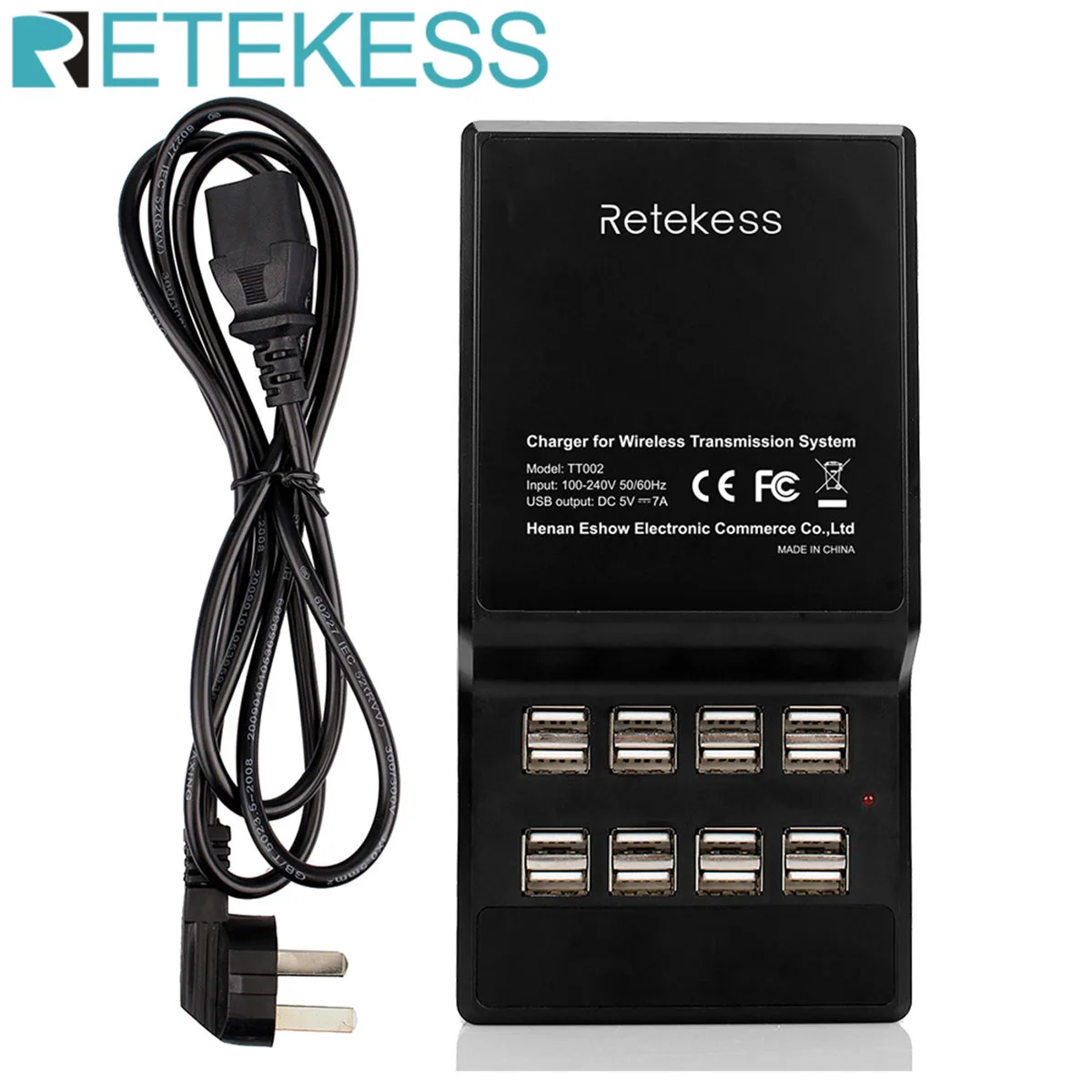USB зарядное устройство Retekess TT002 16 портов 35 Вт зарядная док станция для