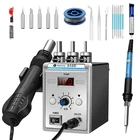 Портативная паяльная станция 858D BGA, нагнетатель горячего воздуха, паяльный Фен 220 в 700 Вт, светодиодный Digital vs 8018