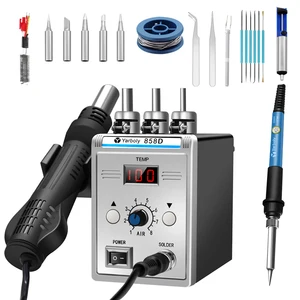 Портативная паяльная станция 858D BGA, нагнетатель горячего воздуха, паяльный Фен 220 в 700 Вт, светодиодный Digital vs 8018