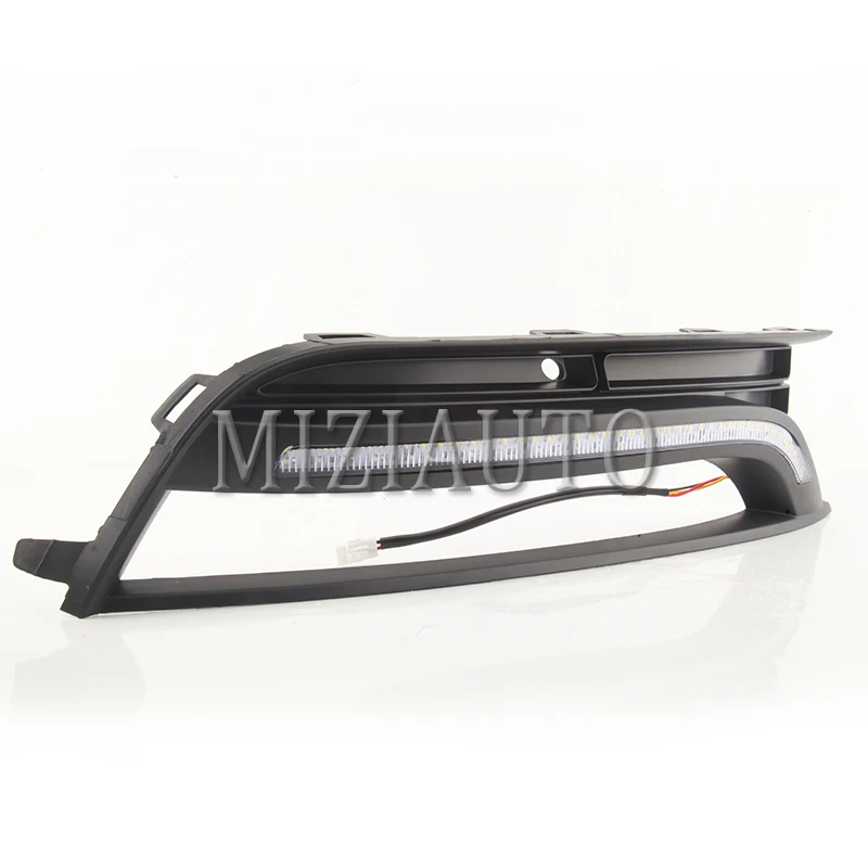 MIZIAUTO LED DRL Daytime Running Light With Blue Turn Signal Lamp for Volkswagen Passat B7 2012 2013 2014 2015 | Автомобили и