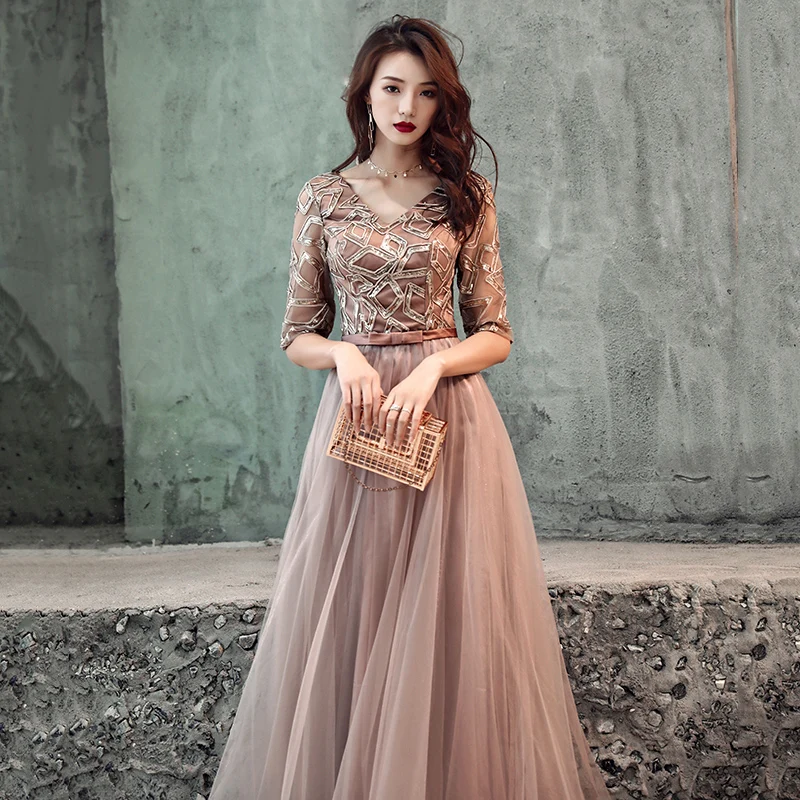 

Современное Кружевное платье-Ципао, китайское женское Сетчатое платье, платье для невесты, свадьбы, вечеривечерние, выпускного вечера, Ципа...