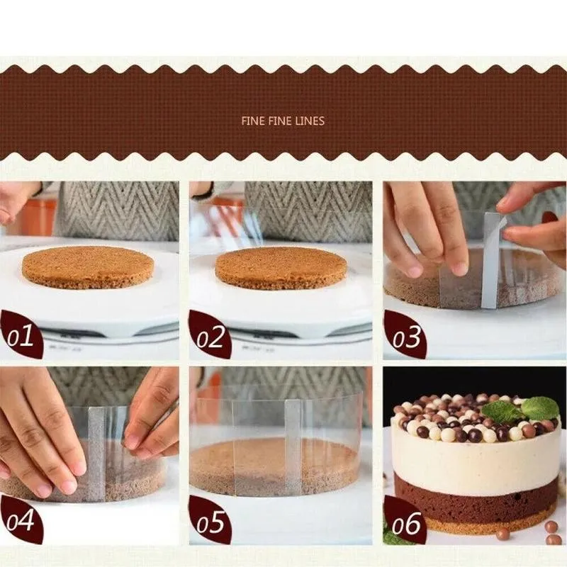 

1 Roll Transparent Cake Surround Film Cake Collar Kitchen Acetate Film Lining Rings For Cake Chocolate Candy Mousse Surrounding