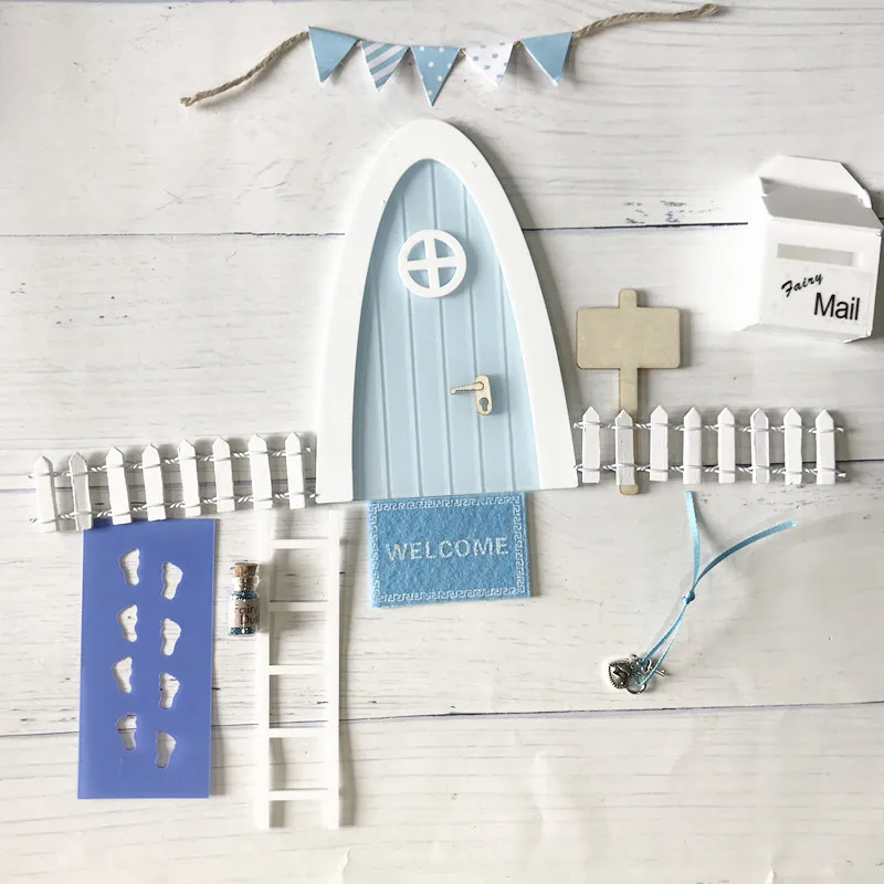 Ручная работа детская синяя сказочная дверь отличный подарок для комнаты