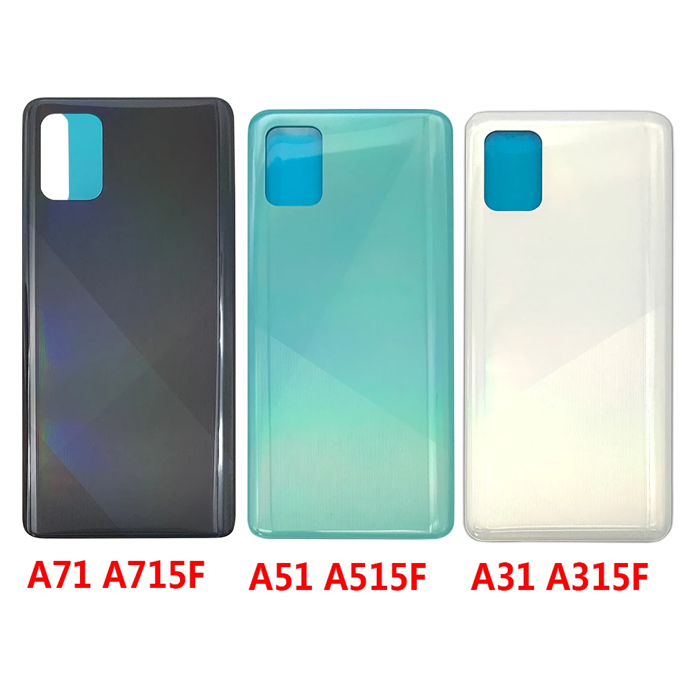 

Новая задняя крышка батарейного отсека, корпус, корпус с клейкими запасными частями для Samsung Galaxy A31 A51 A71