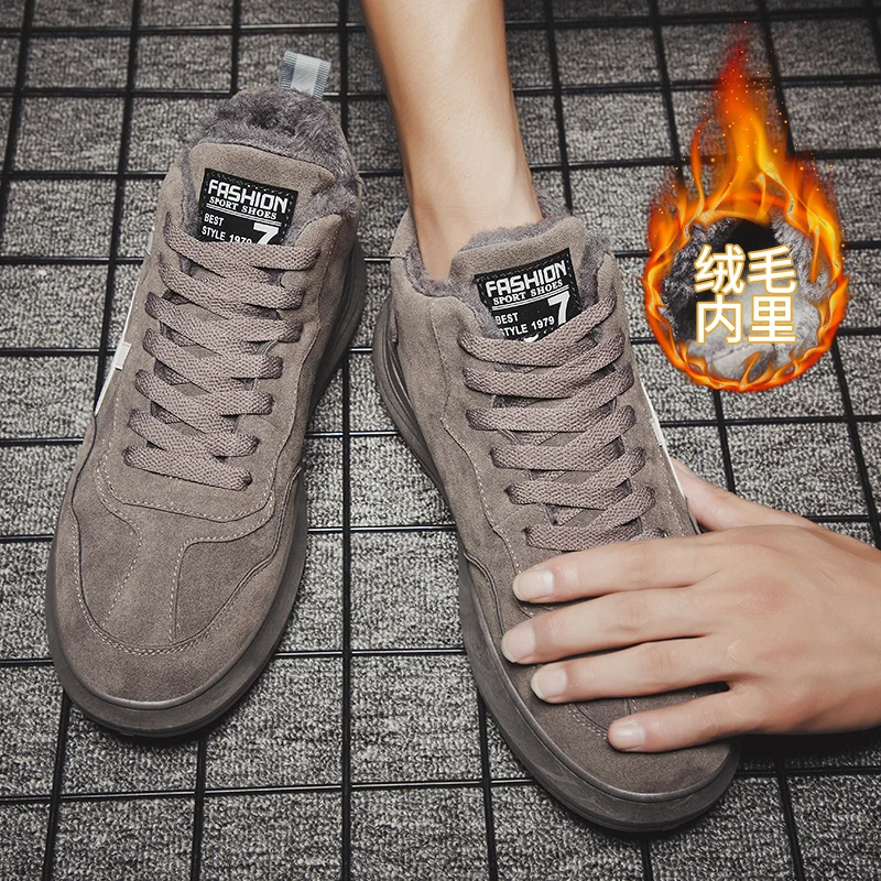 

New Fashion Men Sneakers Popular Winter Warm Lace-up Outdoor Man Sneaker Casual Flats Shoes Zapatillas Hombre 2020 Men Boot 66