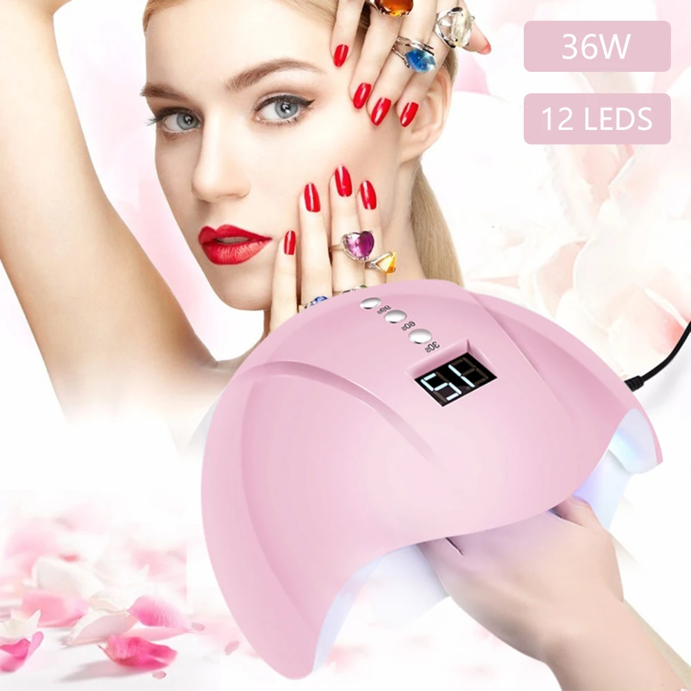36W УФ светодиодный светильник для ногтей Сушилка Гель лак USB Портативный лампа