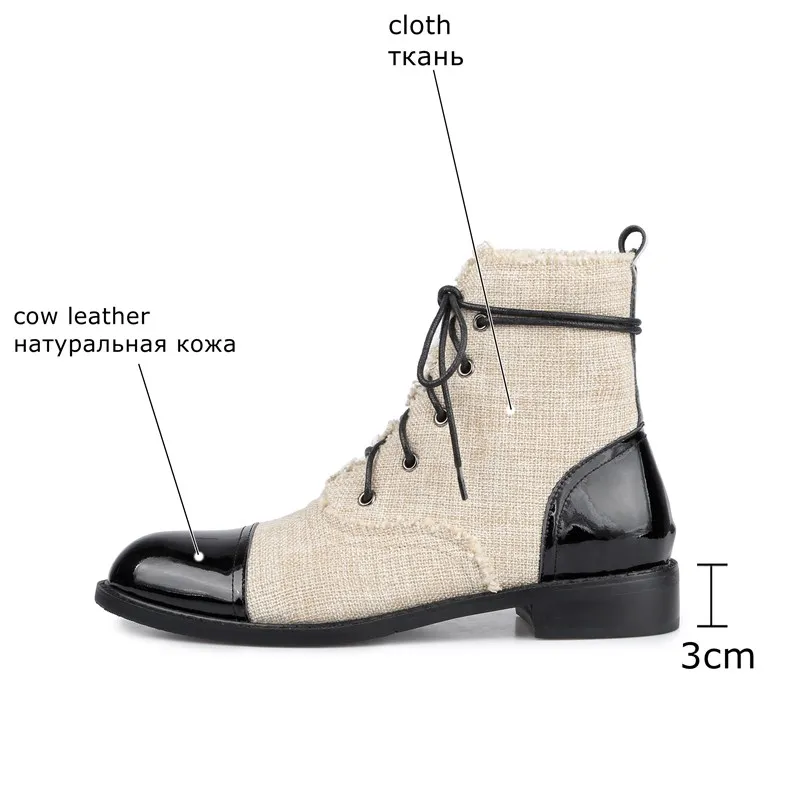 

ALLBITEFO size 34-43 mixed colors cloth + natural genuine leather women boots winter high heel shoes fashion motocycle boots
