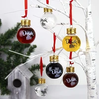 drop shipping booze filled plastic beverage balls pendant christmas tree ornaments