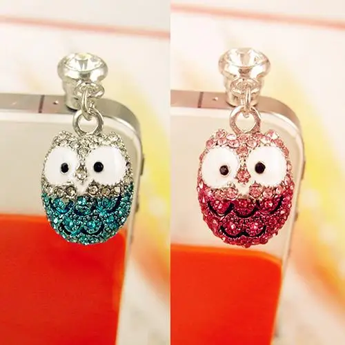 

Universal Cute Rhinestone Owl Earphone Headphone Anti-Dust Plug for 3.5mm Jack