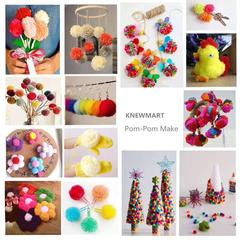 1 шт. большой помпон производитель мяч ткач Вязание Ремесло Вязание Шерсть инструмент
