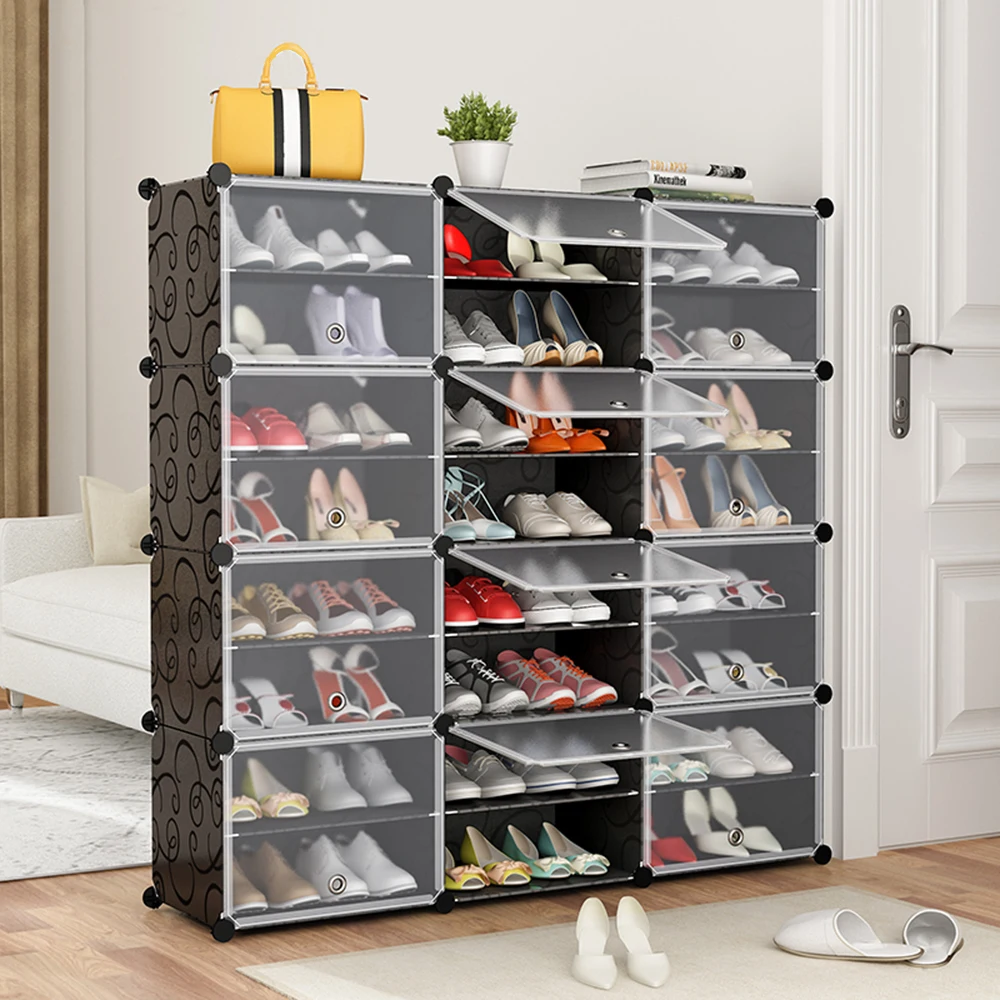 8 слоев 12 двери пластиковый шкаф 120x120x30cm одежда для зонтика хранения дома стеллажи