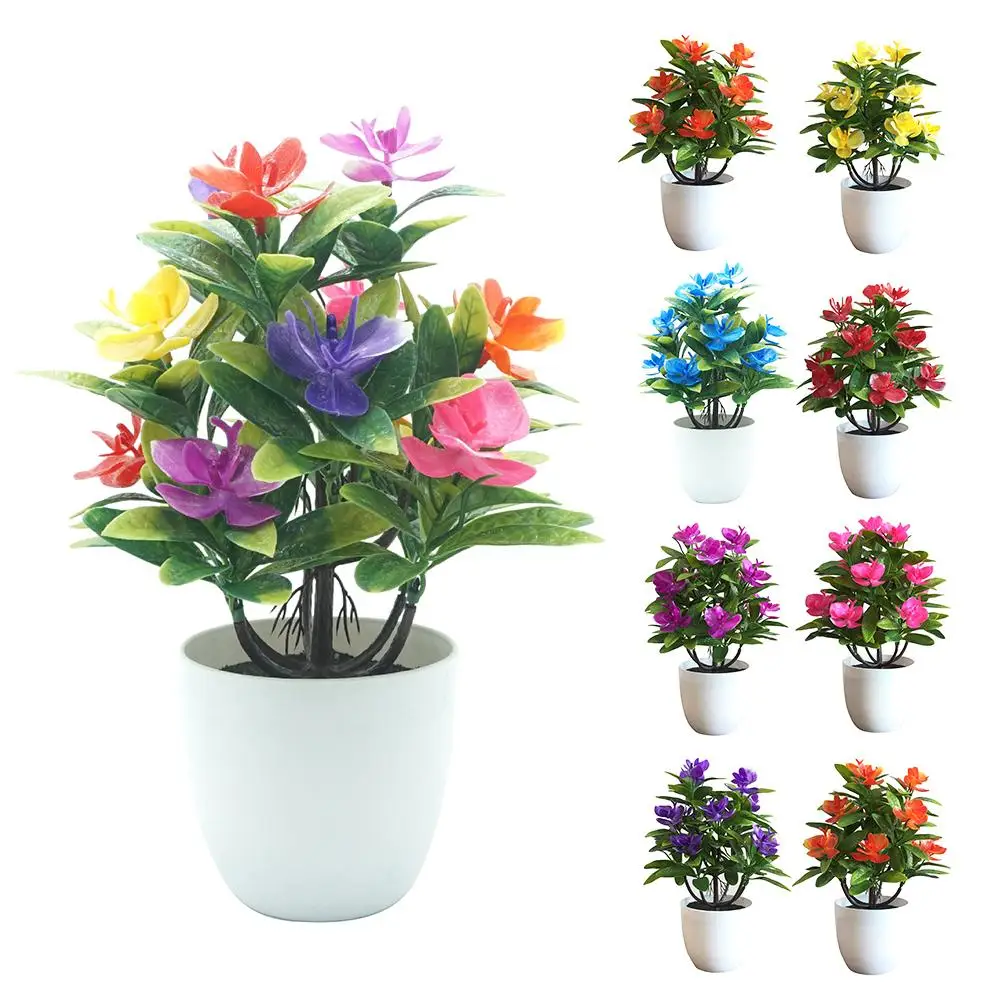 1Pc Potted Artificial Butterfly Orchid Flower Vivid Simulation Flowers Garden Wedding Party Home Decoration (With Pot) | Дом и сад