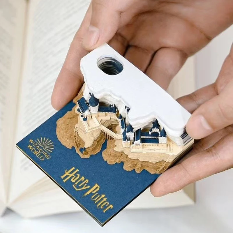 

3D Notes Paper Famious Movie Building Block Memo Pads Home Decorations Note Pad With LED Crafts Toys For Adult Gift Collection