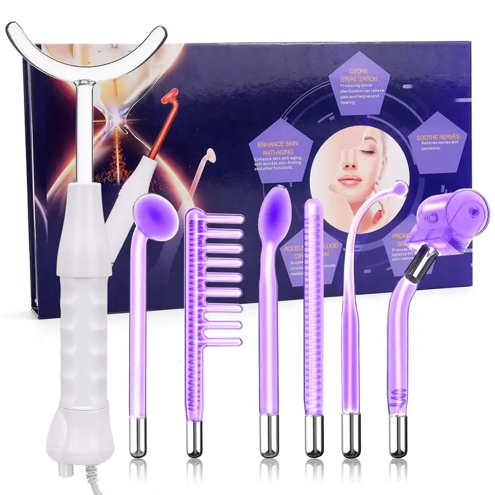 

High Frequency Electrotherapy Wand Glass Tube Electrotherapy Facial Machine Tag Spot Acne Remover Face Body Spa Beauty Massager