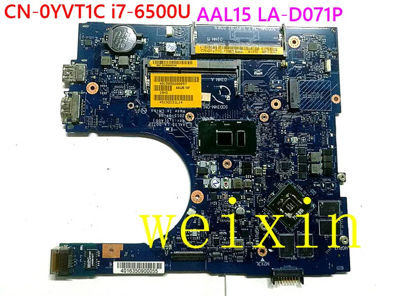 Оригинальная материнская плата YVT1C 0YVT1C для ноутбуков Dell Inspiron 15 5559 - купить по