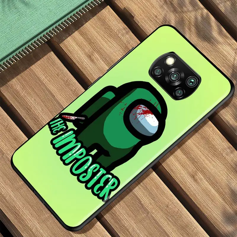 

Amongs Us Game For Xiaomi Redmi K30 K30S Mi 10T Lite Pro Poco X3 NFC X2 M3 M2 F2 Pro C3 F1 Soft Black Phone Case