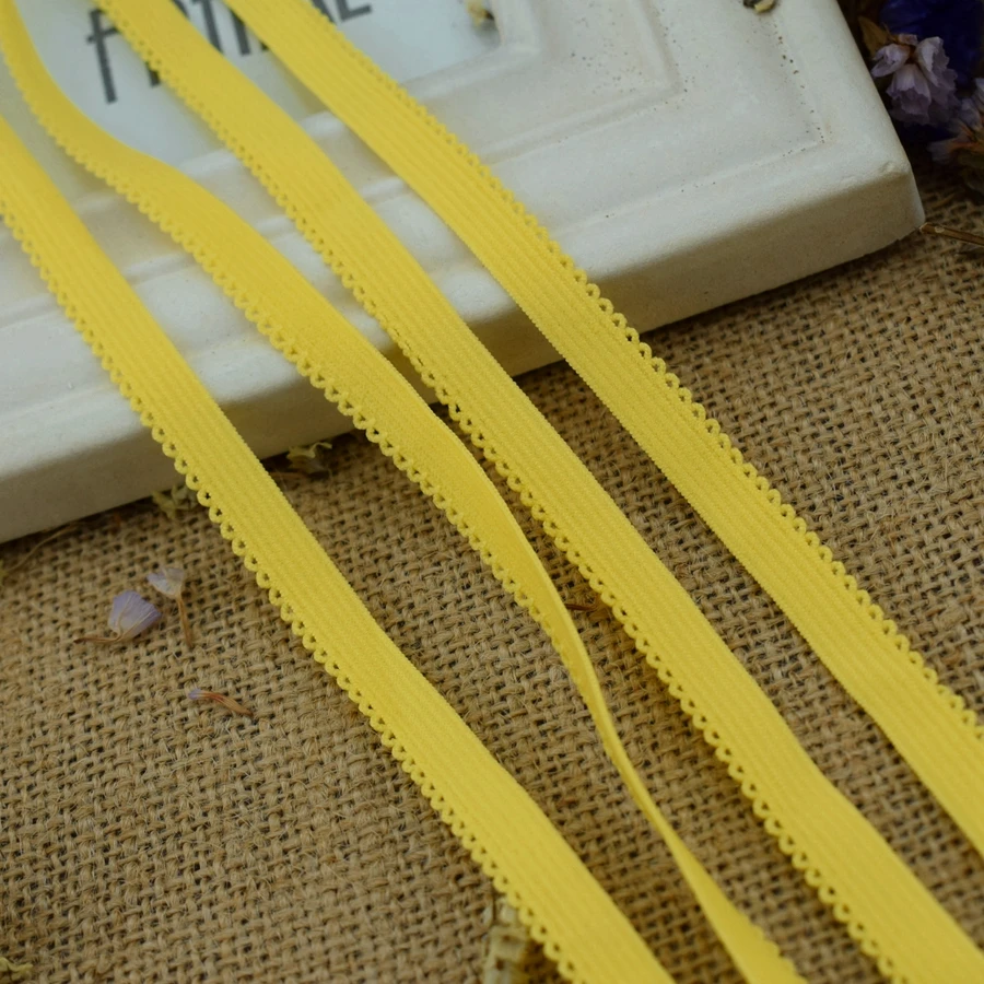 Ярко-желтые кружевные эластичные ленты #1476 8 ярдов/комплект украшают детскую