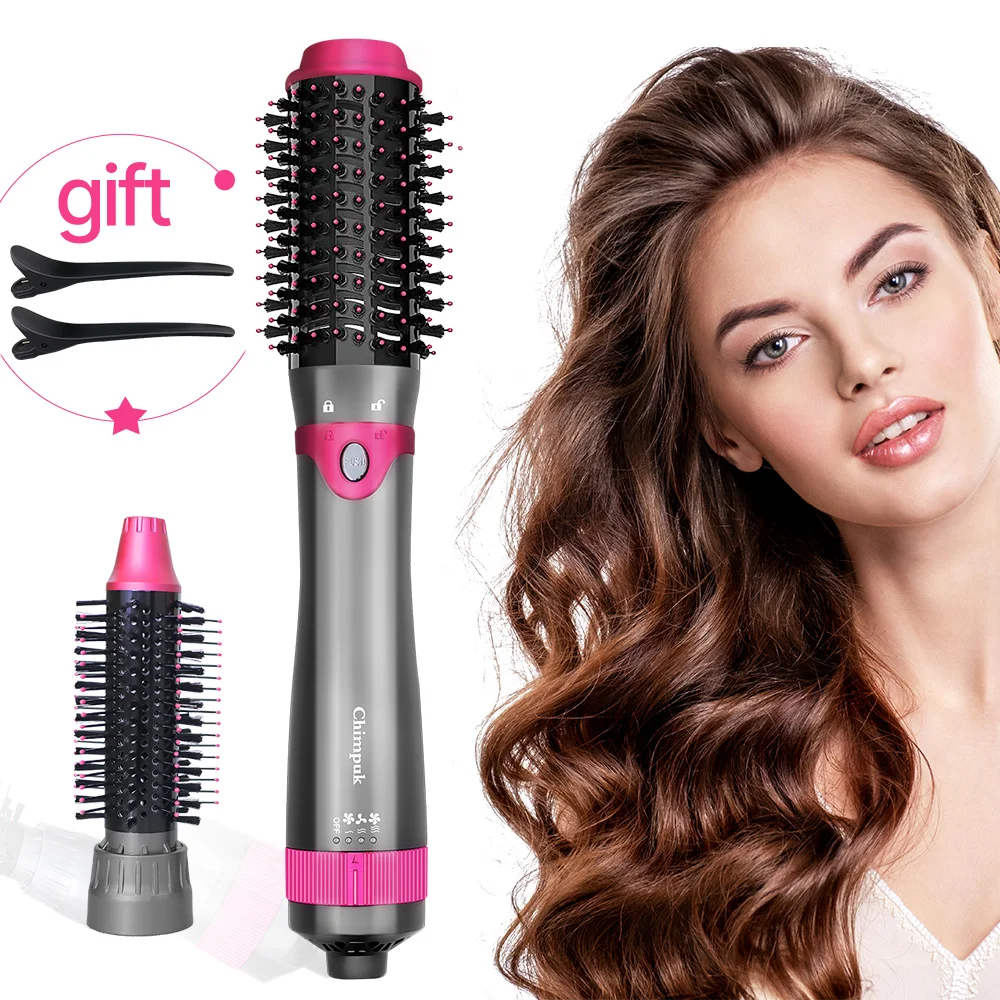 

One Step Hair Dryer & Volumizer Salon Hot Air Paddle Styling Brush Negative Ion Generator Hair Straightener Curler