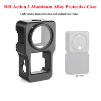 Aluminum Alloy Metal Case for DJI Action 2 Protecticve Cage Cover+Adapter+UV Filter+Lens Cap for DJI Action 2 Camera Accessory