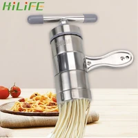 hilife fruits juicer with 5 pressing moulds making spaghetti manual noodle maker stainless steel press pasta machine