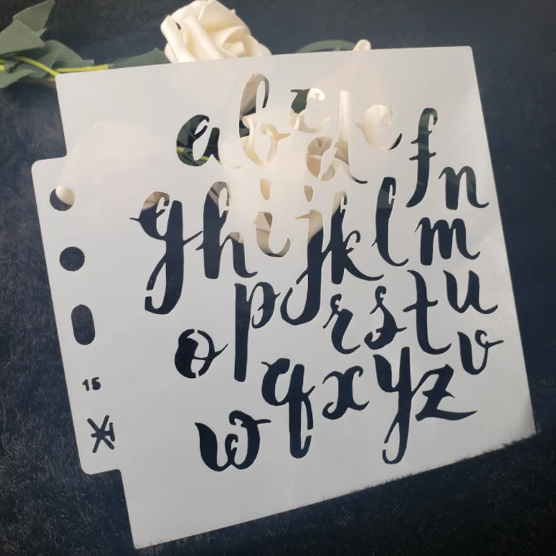 2pc Letter Triangle Stencil Painting Template DIY Walls Scrapbooking Diary Album Coloring Embossing Decoration Graffiti Reusable |