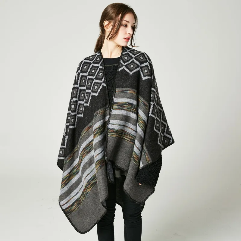 

Новинка 2019, зимние шарфы, женские кашемировые пончо и накидки, модная женская вязаная шаль из пашмины с одуванчиком, винтажное одеяло