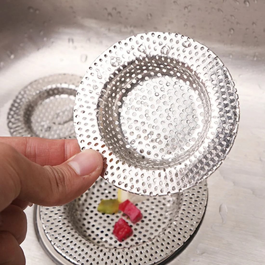 

3pcs/set Sewer Filter Residue Mesh Stopper Outfall Catcher Drain Stainless Steel Kitchen Supplies Sink Strainer Cover Bathroom