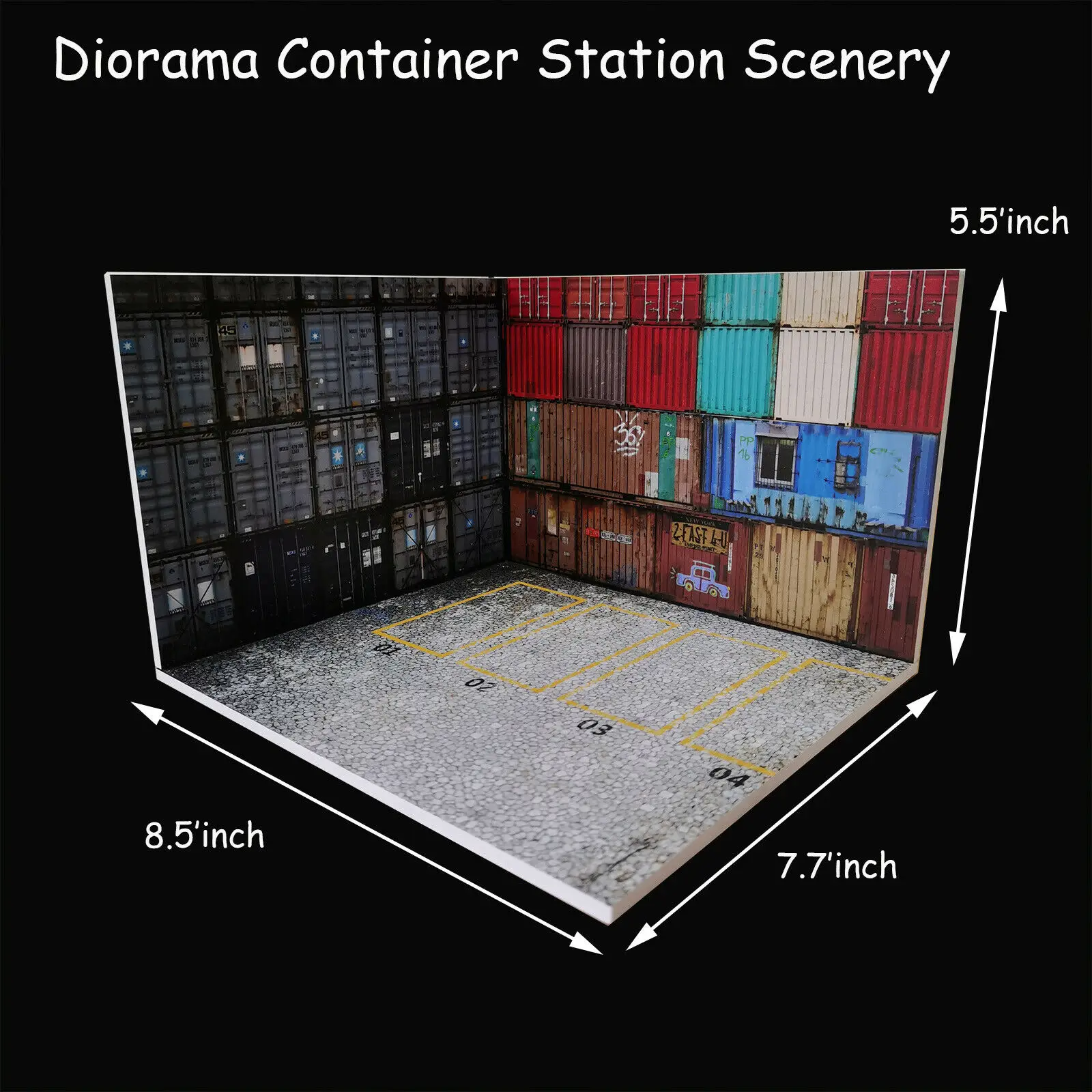 

Модель Диона 1:64, автомобильный контейнер, станция, пейзаж, Фотофон, парковочная станция для автомобиля
