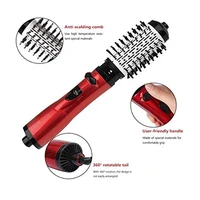 3 in 1 rotating electric hair straightener brush hair curler hair dryer brush hot air comb negative ion hair styler comb