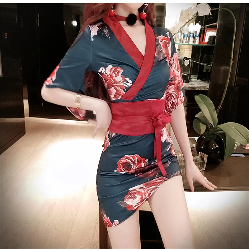 

Vintage Print Mini Dress Summer 2021 Women Street Dresse Kimono Slim Party Short Dress Harajuku Vestidos A20