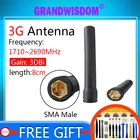 3G антенна 3DBI SMA Штекерная антенна 2 шт. 5 шт. внешняя антенна 3g 1710  2690 МГц для маршрутизатора Huawei модема сотового ретранслятора