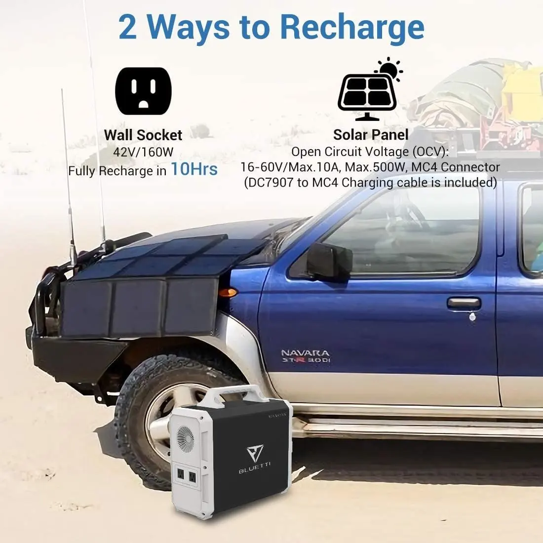 Bluetti-generador Solar de 1500Wh/1000W EB150, generador port&aacute;til de renovaci&oacute;n, inversor de respaldo de emergencia-3