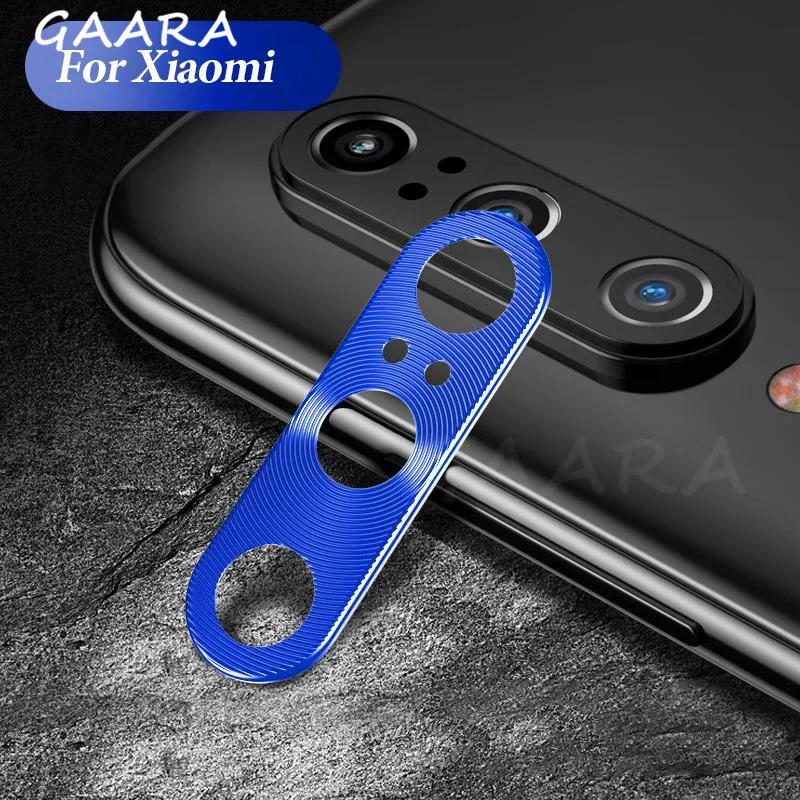 Blue Задняя крышка объектива камеры из закаленного стекла+ металлическое защитное кольцо для Xiaomi mi CC9 CC9E A3 mi x 3 8 9 SE 6X защита экрана из металлического сплава - Цвет: Blue