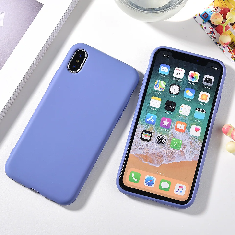 Роскошный оригинальный жидкий силиконовый чехол для iPhone 6 7 8 Plus Ультратонкий