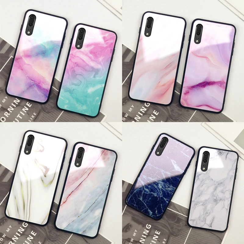 Чехол для OPPO Reno 3 Pro простой милый красочный мраморный Твердый защитный чехол из