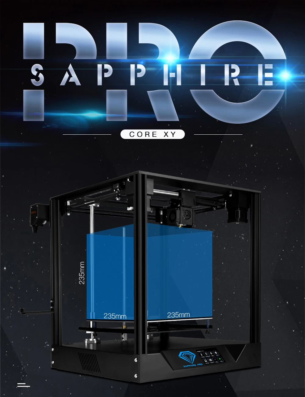Два дерева 3d принтер сапфир профессиональный принтер diy CoreXY BMG экструдер Core xy 235x235 м Сапфир S Pro DIY наборы 3,5 дюймов сенсорный экран