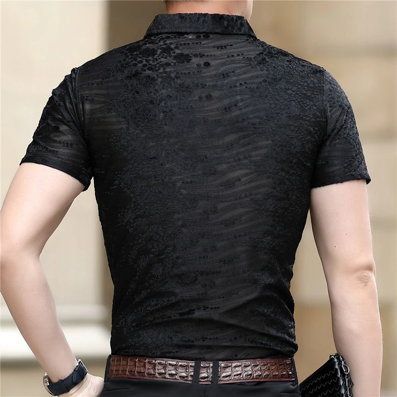 Бархатная рубашка с цветочным принтом Клубные вечерние рубашки Homme 2020 новая