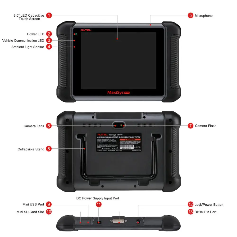 Autel MaxiSys MS906 добавить TPMS антенный модуль бесплатное онлайн обновление полная система программатор ЭБУ лучше, чем MS906 и MS906BT