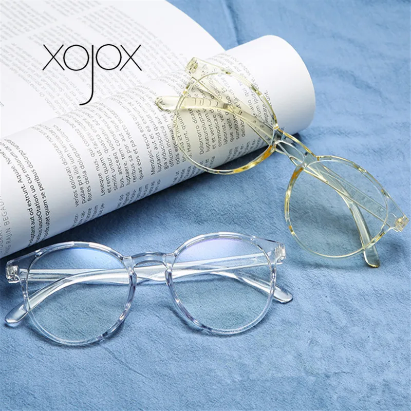 XojoX классические прозрачные круглые очки оправа для мужчин и женщин винтажные