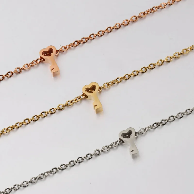 1 шт. золотые брелки из нержавеющей стали цепочка для ключей браслеты женщин