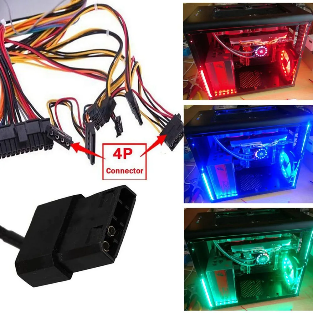 Светодиодная лента с разъемом SATA / Molex для ПК 12 В постоянного тока | Освещение