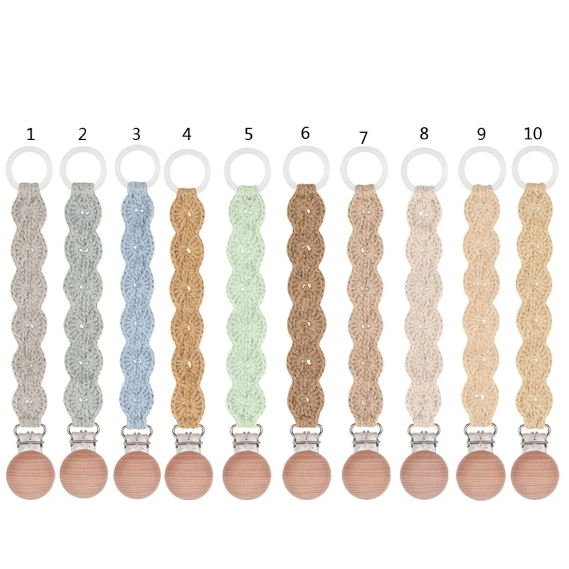 

Crochet Baby Pacifier Chain Clips Adapter Holder O Rings Soother Dummy Clips