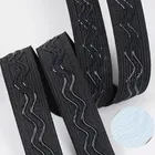 Эластичная силиконовая лента, 1 дюйм, 25 мм, черный, белый цвет, аксессуары для бюстгальтера