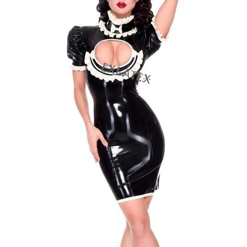 Латексное платье для женщин сексуальное эротическое нижнее белье Униформа