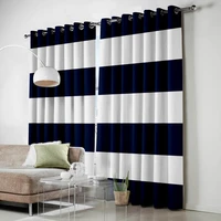 3d hd printing american retro light luxury blackout curtain fabric striped roman curtain customized