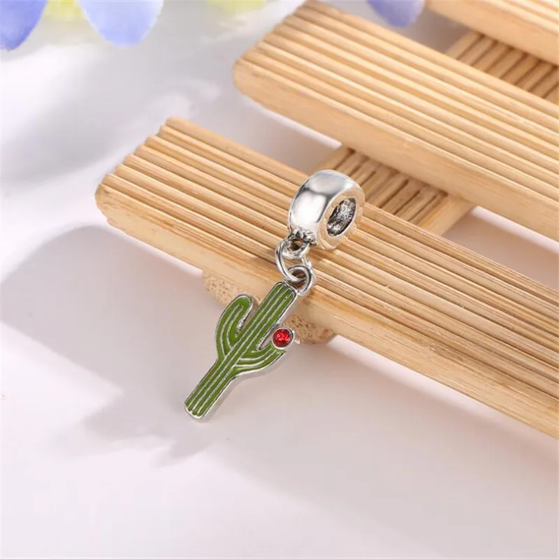 10 шт./пакет винтажные металлические кактусы Подвески DIY модные аксессуары для