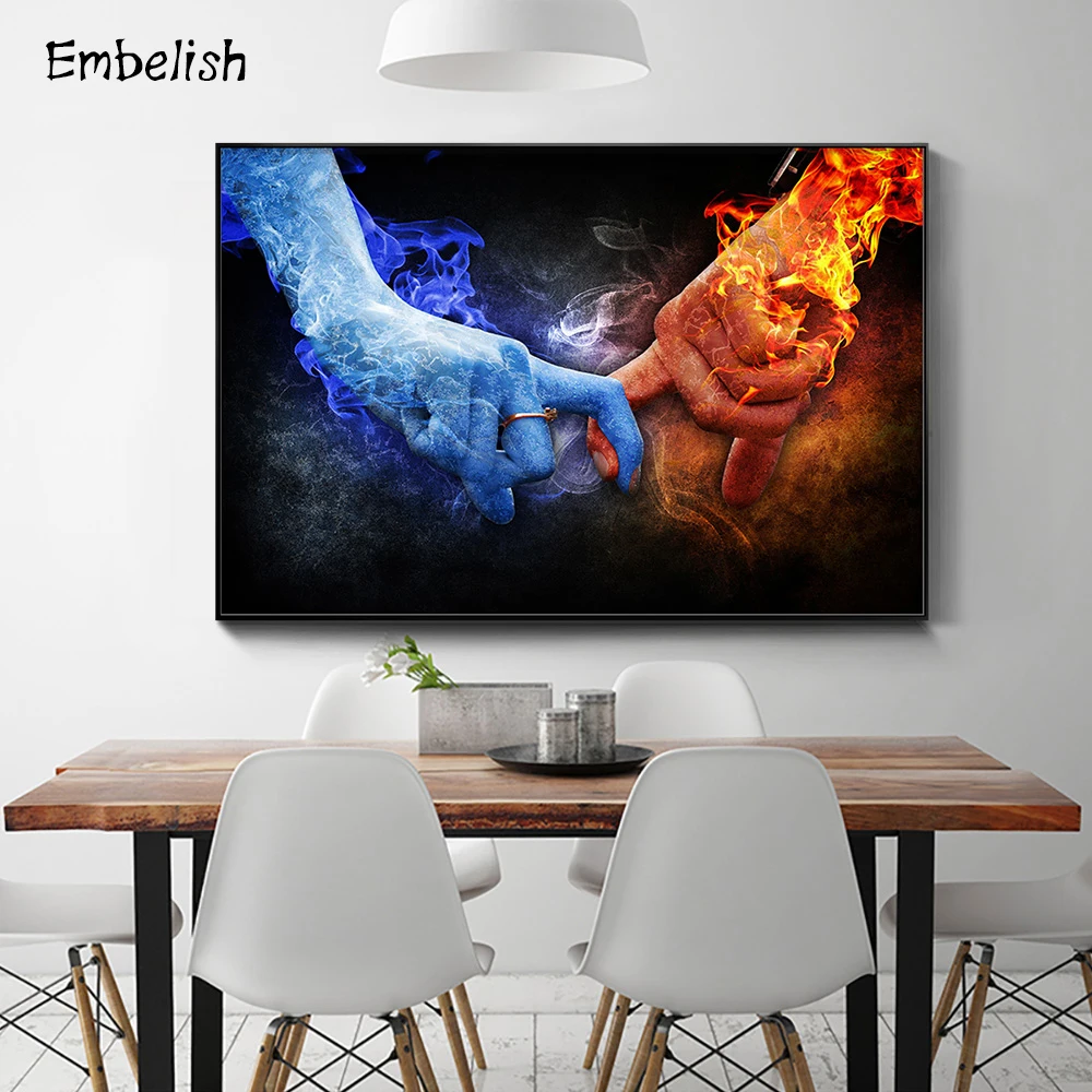 

Embelish 1 шт. ручная работа настенные художественные картины для гостиной современный домашний Декор постер в рамке HD Печать на холсте картины